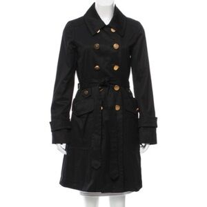Marc by Marc Jacobs Double-Breasted Knee-Length Black Coat Size Small